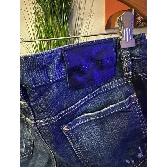 Dsquared2 Tie Detail Deana Denim Jeans- Size 40 (US 4) - Picture 8 of 15